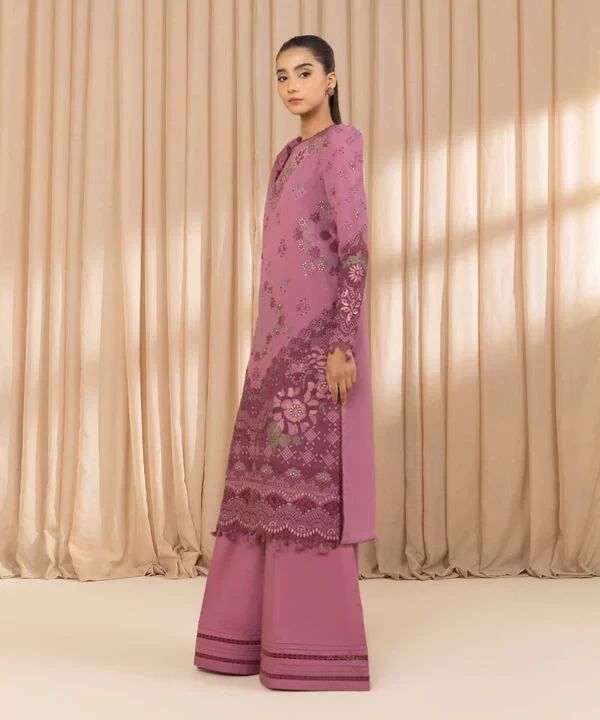 3 Piece - Embroidered Dobby Suit SKU: 0U3PELX25V29