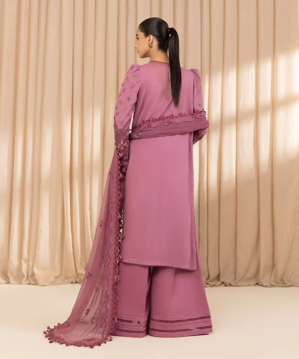 3 Piece - Embroidered Dobby Suit SKU: 0U3PELX25V29