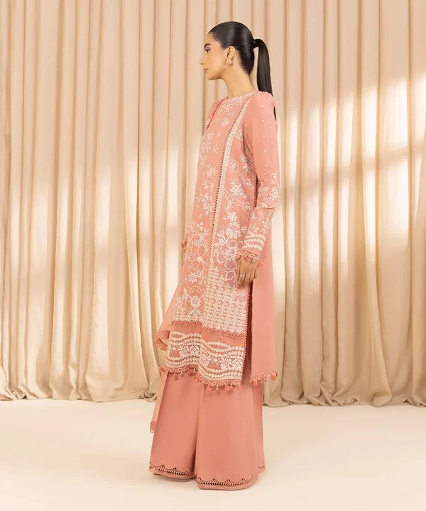 3 Piece - Embroidered Dobby Suit SKU: U3PELX25V210