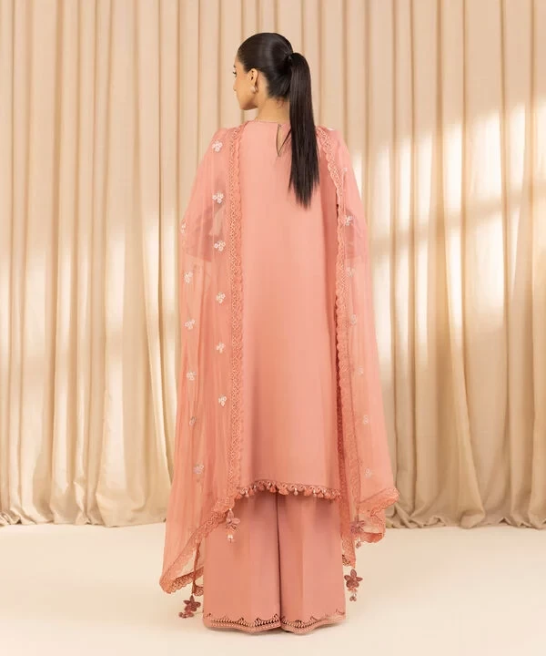 3 Piece - Embroidered Dobby Suit SKU: U3PELX25V210
