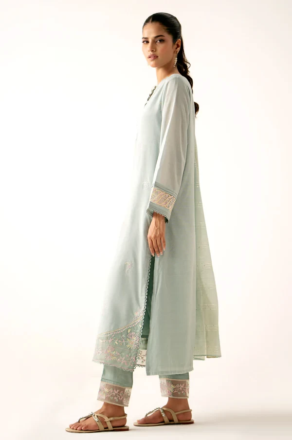 3 Piece Embroidered Paper Cotton SKU: WUM34205
