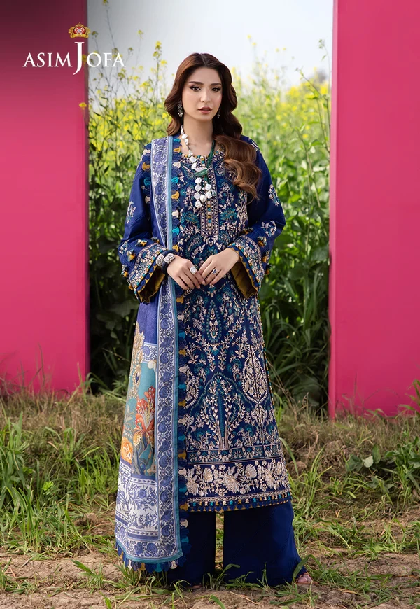 AJELL-11 EMBROIDERED LAWN 3 PCS