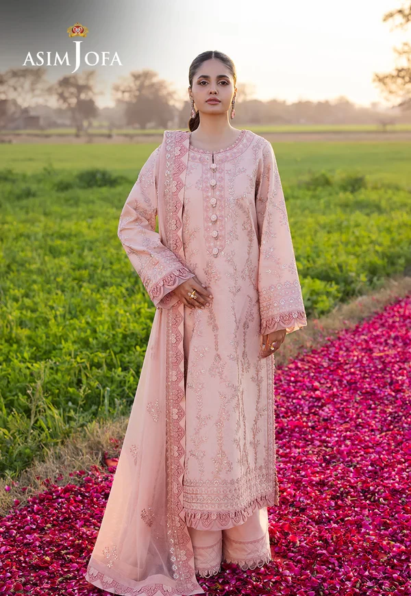 AJELL-15 EMBROIDERED LAWN 3 PCS