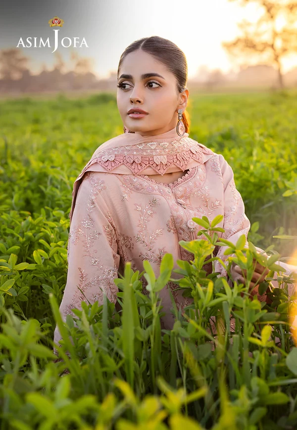 AJELL-15 EMBROIDERED LAWN 3 PCS