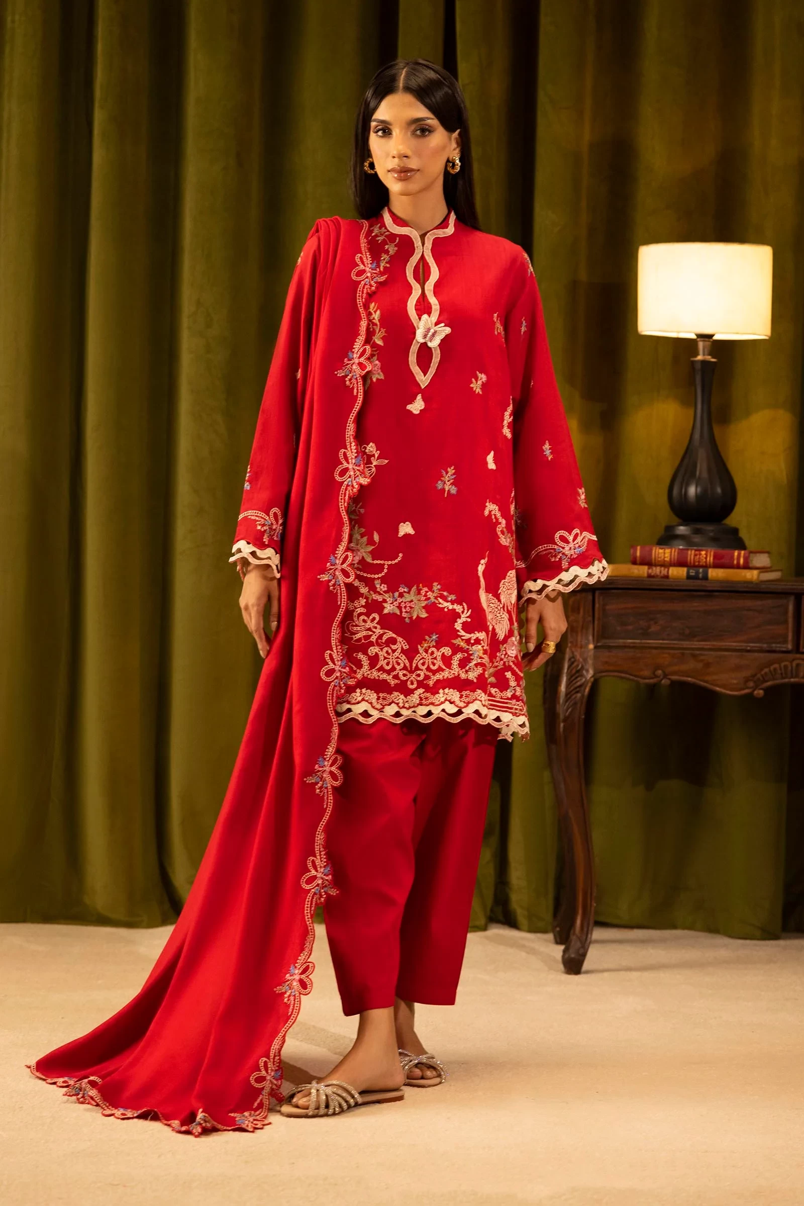 Linen Muzlin 3 Piece Suit - M253-012B-3CP