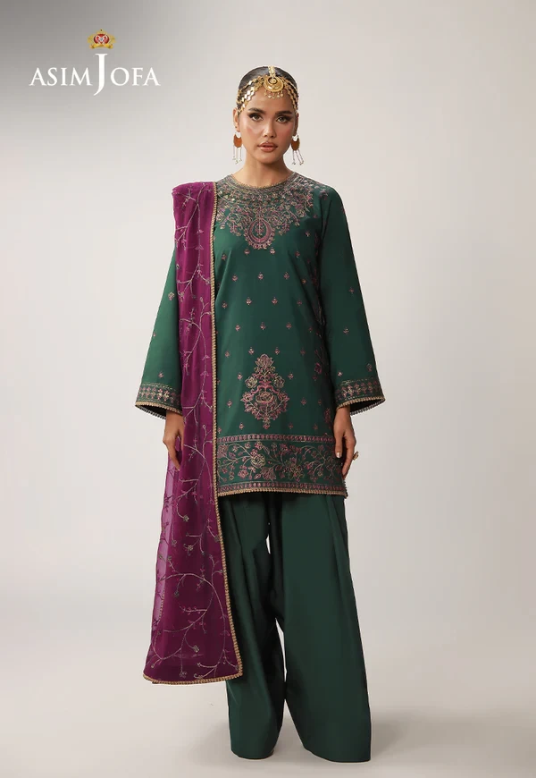 AJULO-06 Embroidered Silk 3 pcs - AJULO-06-UNS