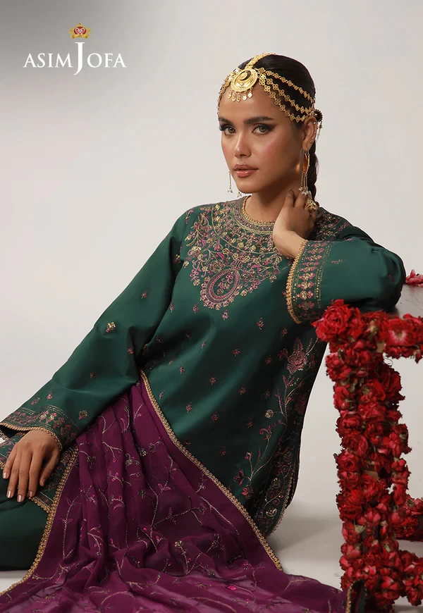 AJULO-06 Embroidered Silk 3 pcs - AJULO-06-UNS