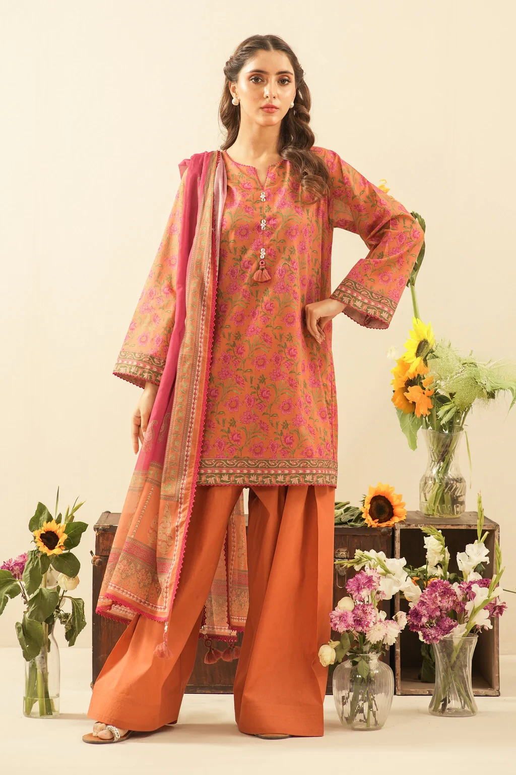 PRINTED LAWN 3 PIECE SUIT - WFM36113