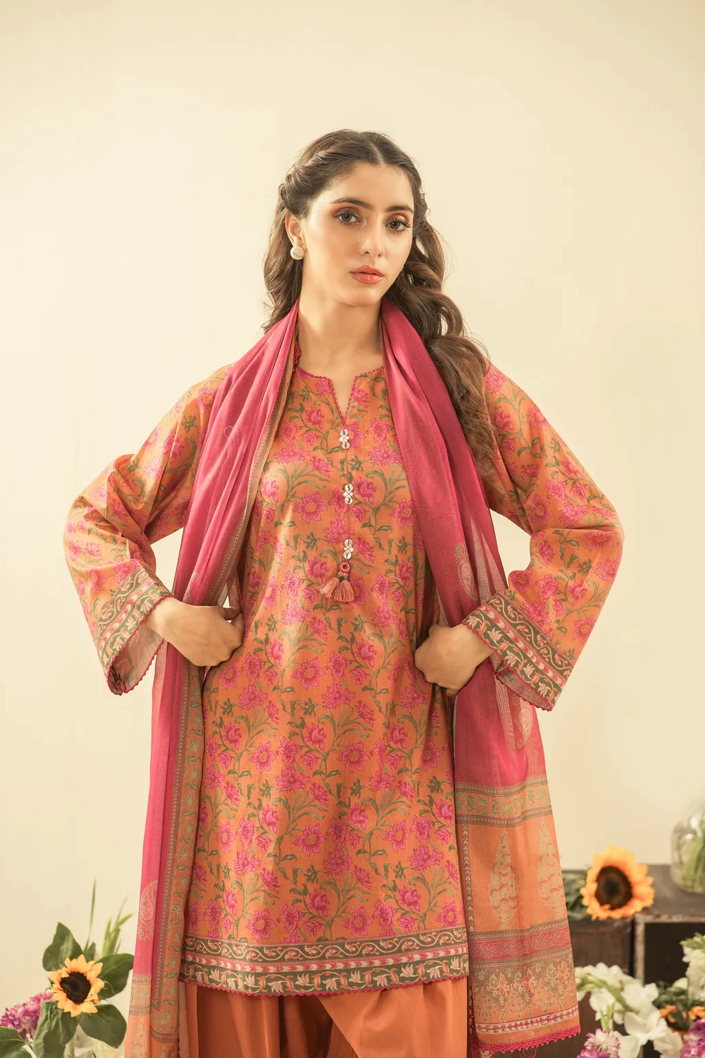 PRINTED LAWN 3 PIECE SUIT - WFM36113