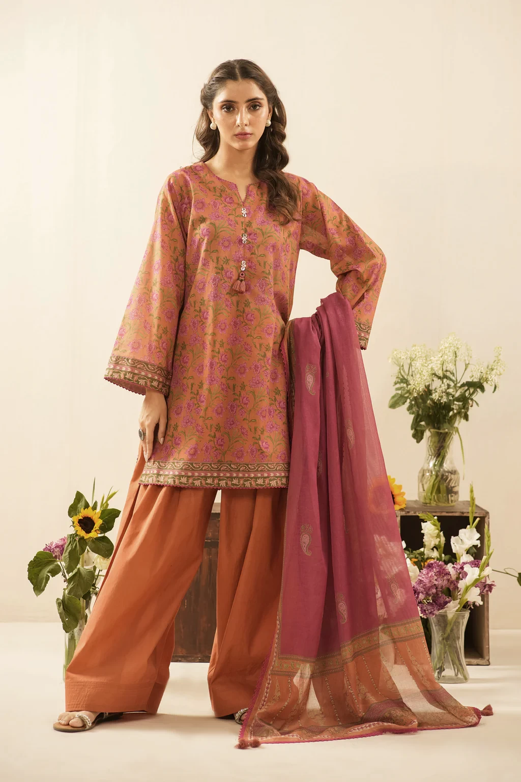 PRINTED LAWN 3 PIECE SUIT - WFM36113