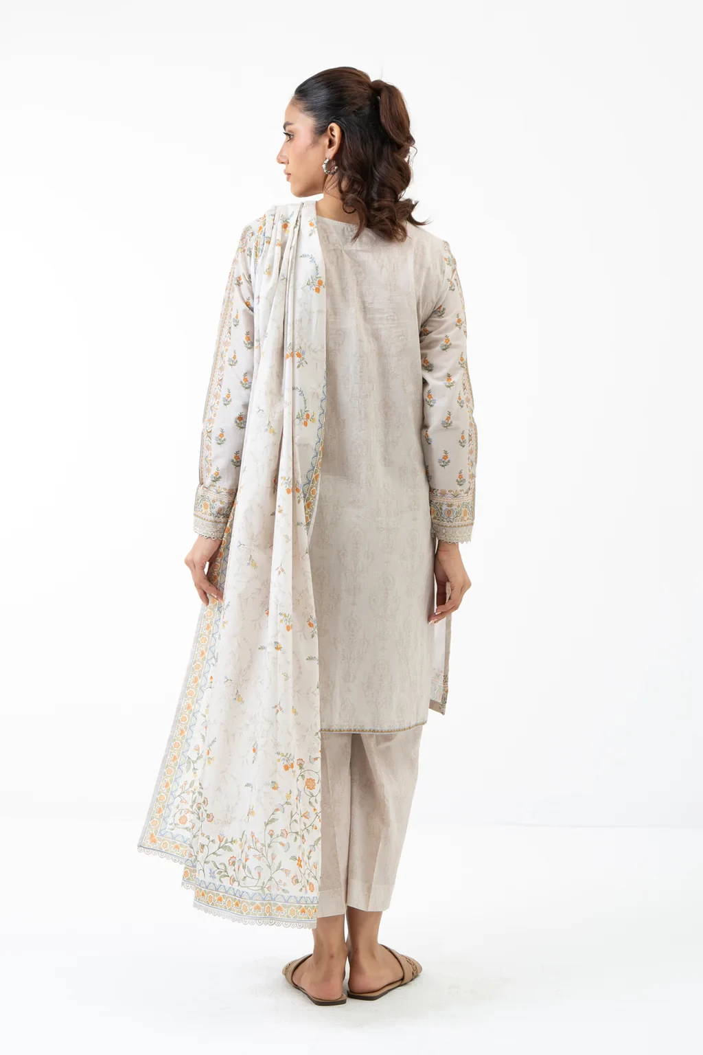 EMBROIDERED LAWN 3 PIECE SUIT - WFM35525