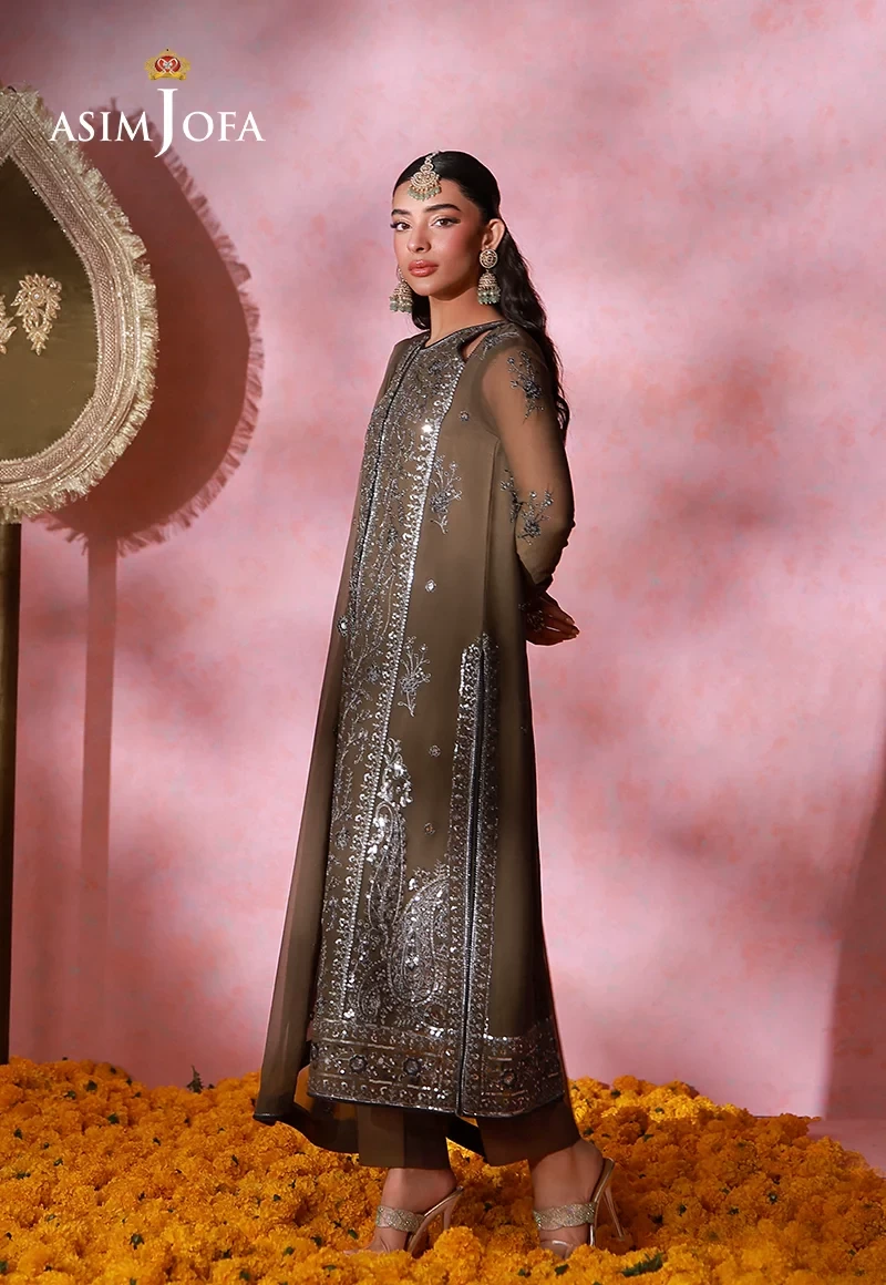 AJULFI-04 Embroidered Chiffon 3 Pcs - AJULFI-04-UNS