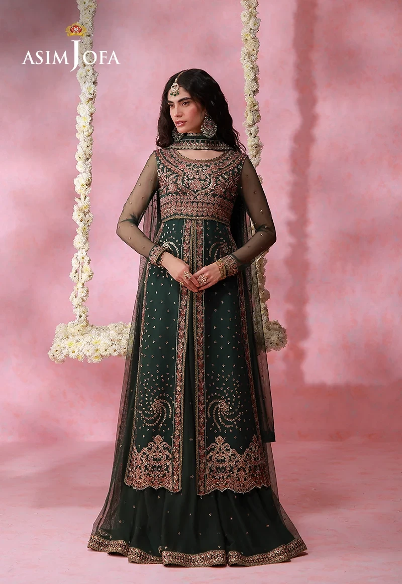AJULFI-02 Embroidered Net 3 Pcs - AJULFI-02-UNS