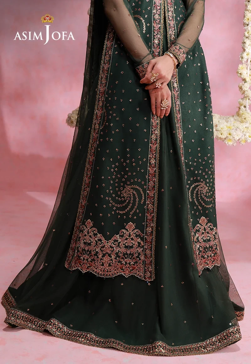 AJULFI-02 Embroidered Net 3 Pcs - AJULFI-02-UNS