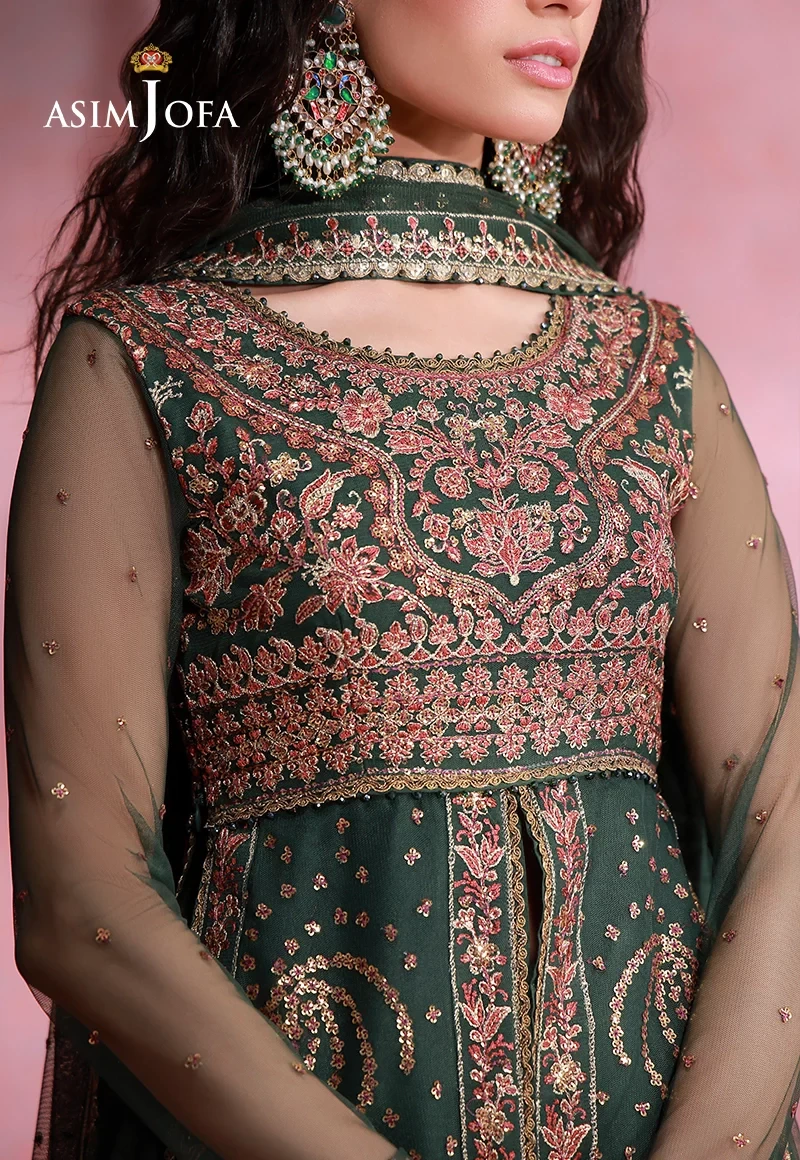 AJULFI-02 Embroidered Net 3 Pcs - AJULFI-02-UNS