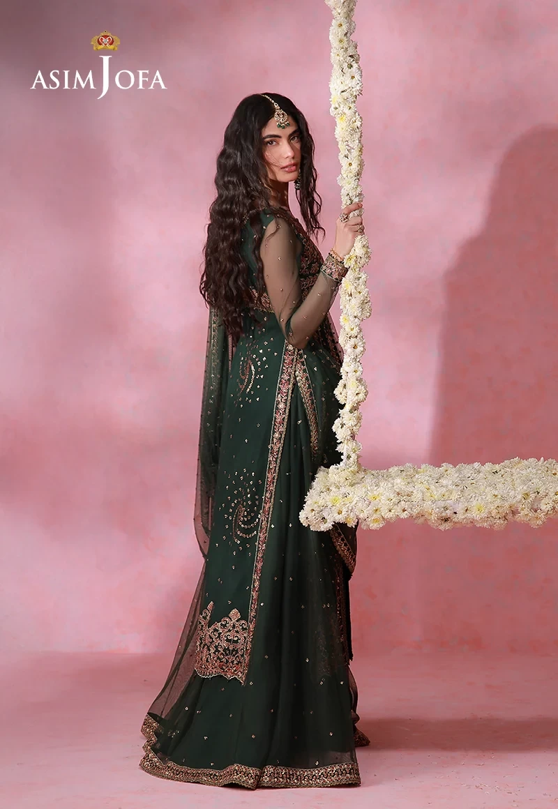 AJULFI-02 Embroidered Net 3 Pcs - AJULFI-02-UNS