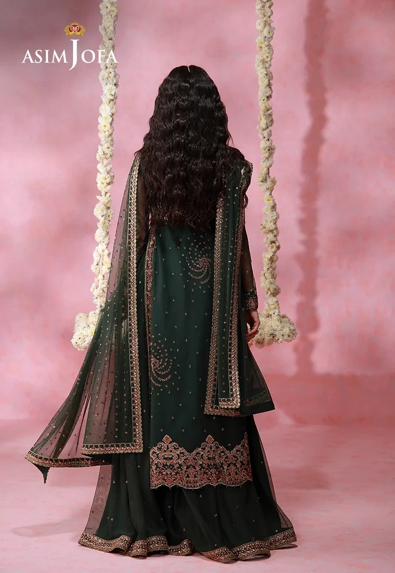 AJULFI-02 Embroidered Net 3 Pcs - AJULFI-02-UNS