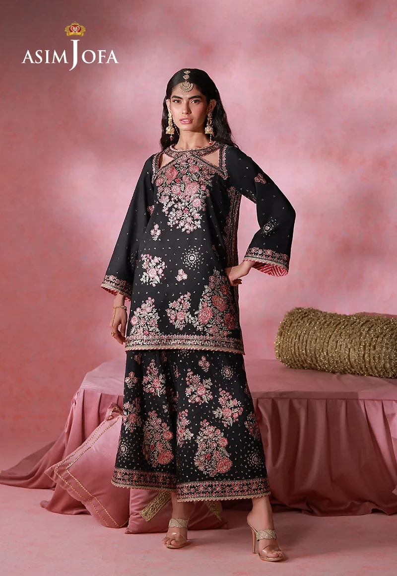 AJULFI-07 Embroidered Silk 2 Pcs -  AJULFI-07-UNS