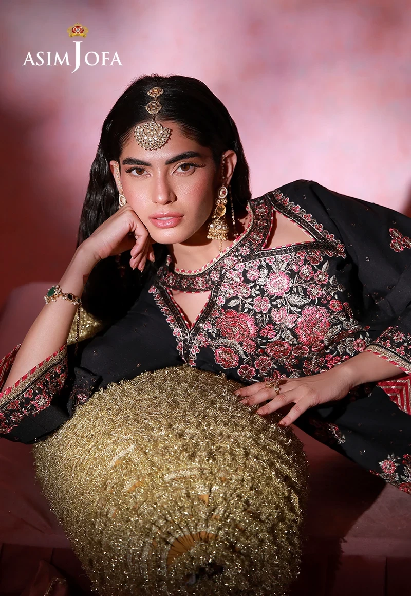 AJULFI-07 Embroidered Silk 2 Pcs -  AJULFI-07-UNS