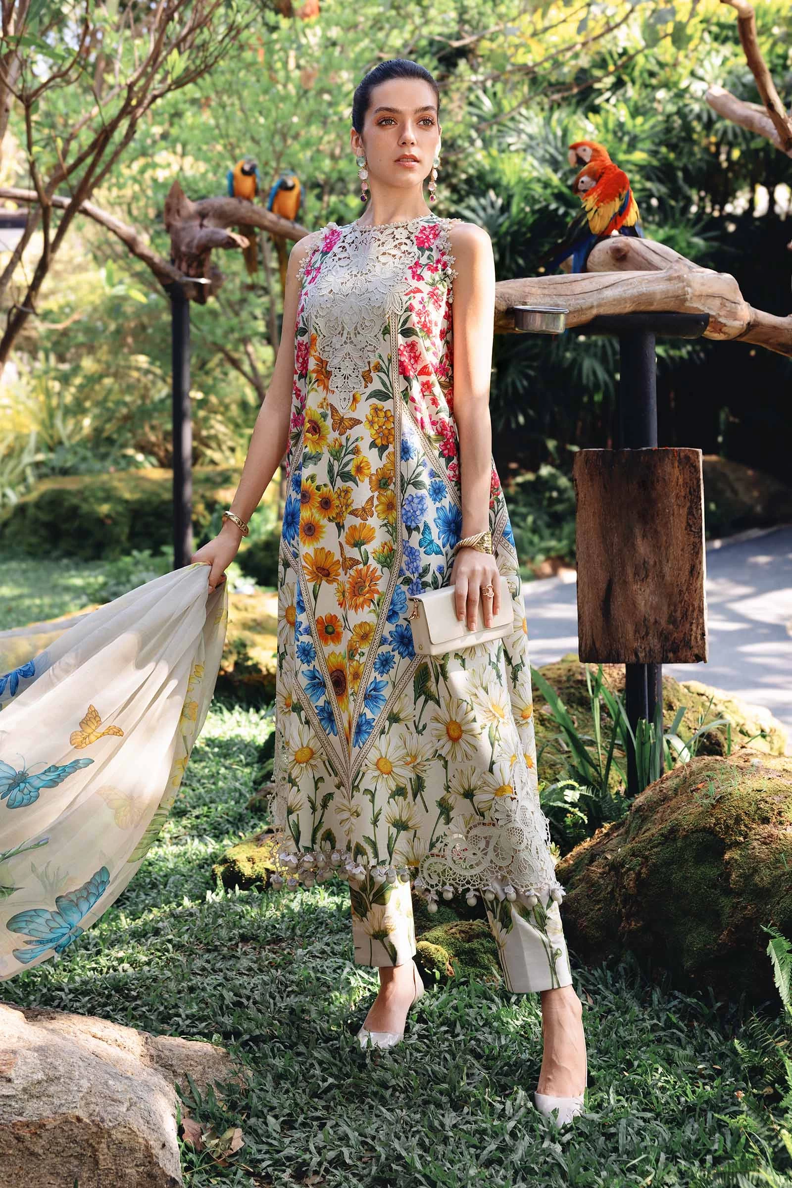3 Piece Embroidered Lawn Suit - MPT-2910-A