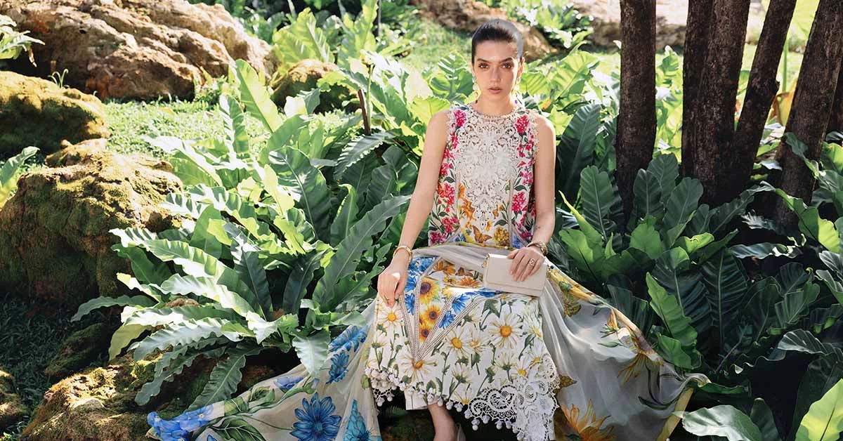 3 Piece Embroidered Lawn Suit - MPT-2910-A