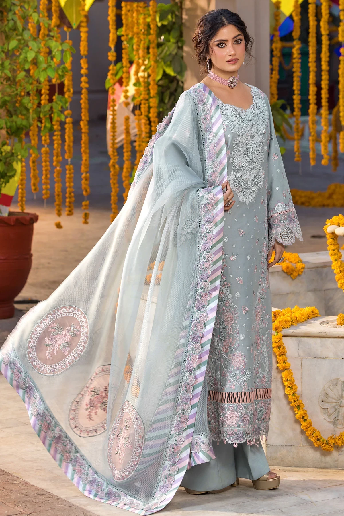 5921-DEW EMBROIDERED LAWN MWU05921-999-DEW