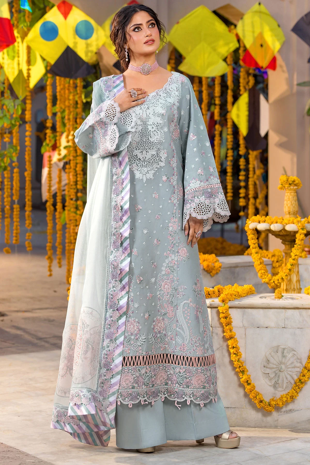 5921-DEW EMBROIDERED LAWN MWU05921-999-DEW
