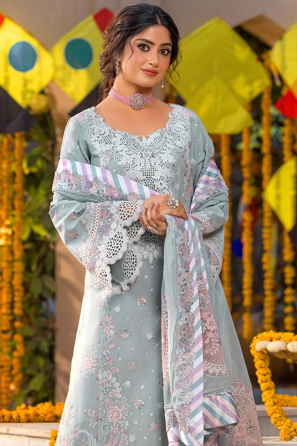 5921-DEW EMBROIDERED LAWN MWU05921-999-DEW