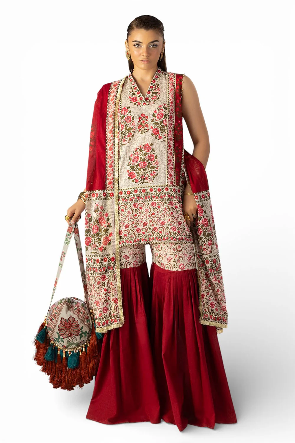 3 Piece Printed Lawn Suit with Dupatta CL-62179 - W-FB-HT-26-455540