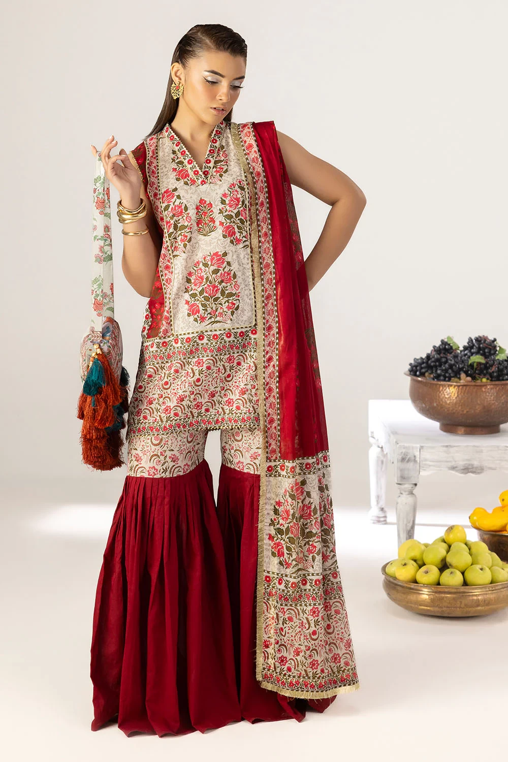 3 Piece Printed Lawn Suit with Dupatta CL-62179 - W-FB-HT-26-455540