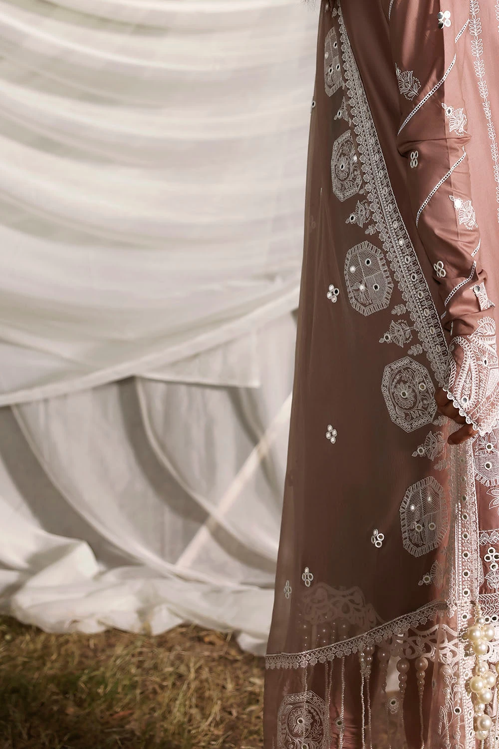 3 Piece Sequins Embroidered Lawn Suit with Chiffon Dupatta PM-62021 - W-FB-LUX-2
