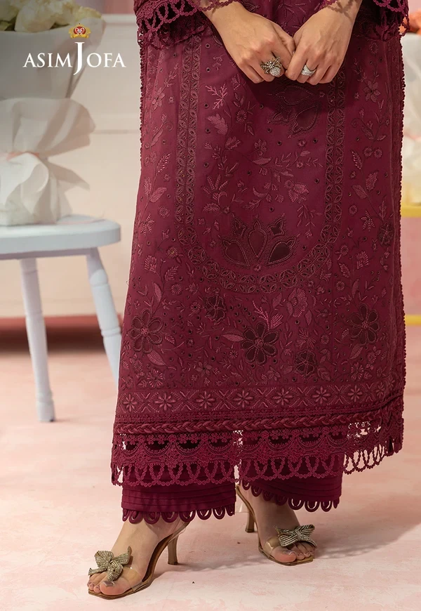 AJULW-12 Embroidered Lawn 3 Pcs - SKU: AJULW-12-UNS