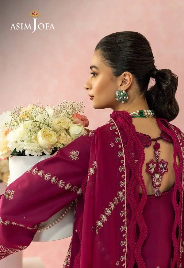 AJULW-02 Embroidered Lawn 3 Pcs - SKU: AJULW-02-UNS