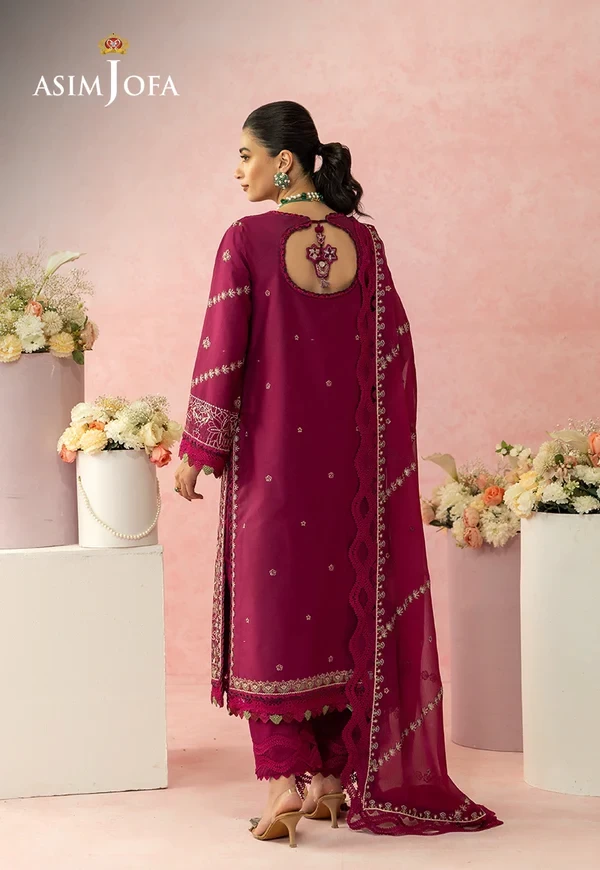 AJULW-02 Embroidered Lawn 3 Pcs - SKU: AJULW-02-UNS