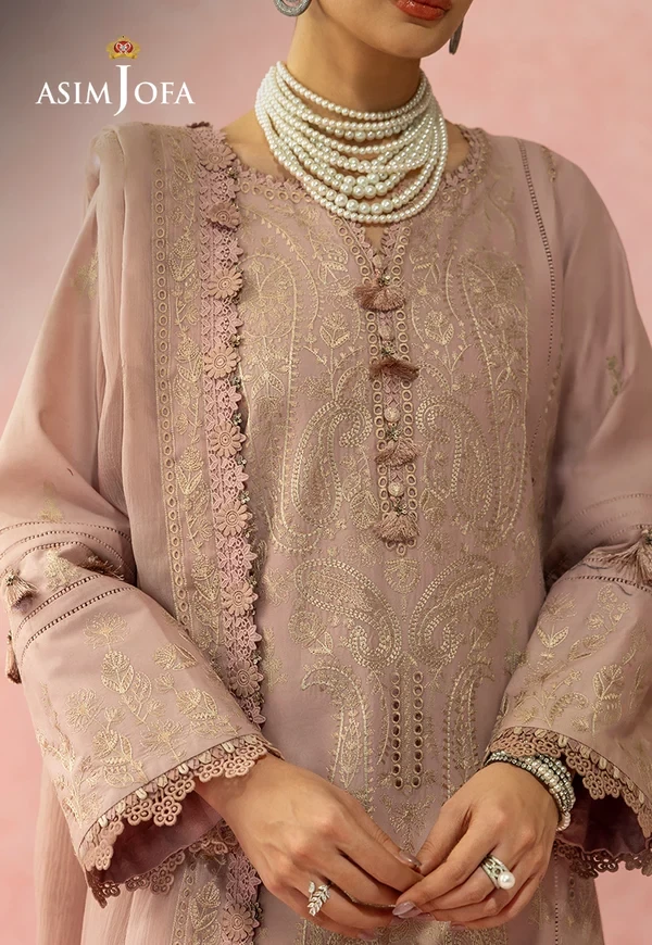AJULW-11 Embroidered Lawn Unstitched 3 Pcs- SKU: AJULW-11-UNS