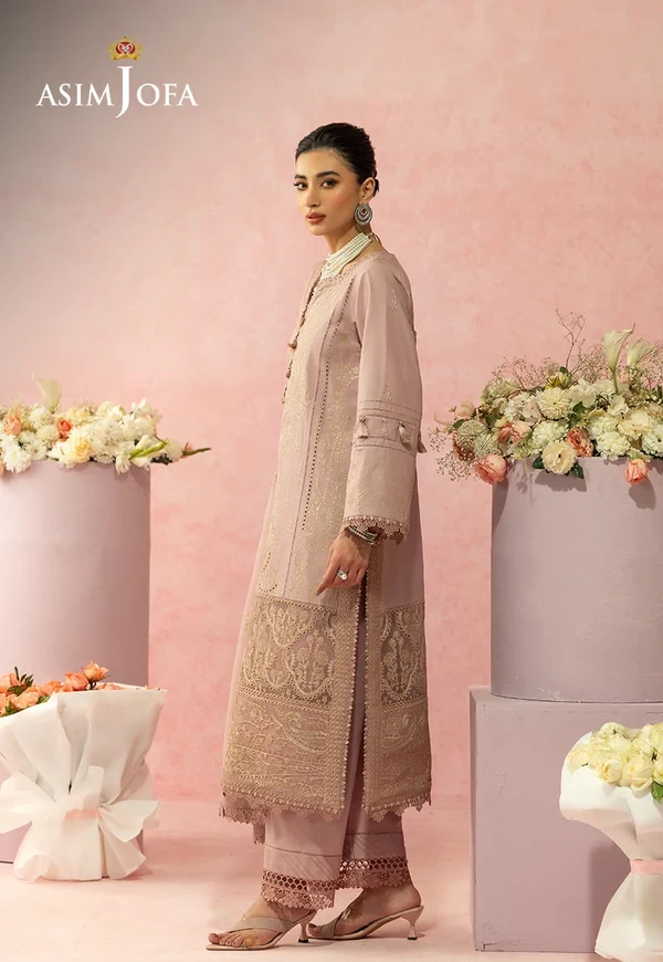 AJULW-11 Embroidered Lawn Unstitched 3 Pcs- SKU: AJULW-11-UNS