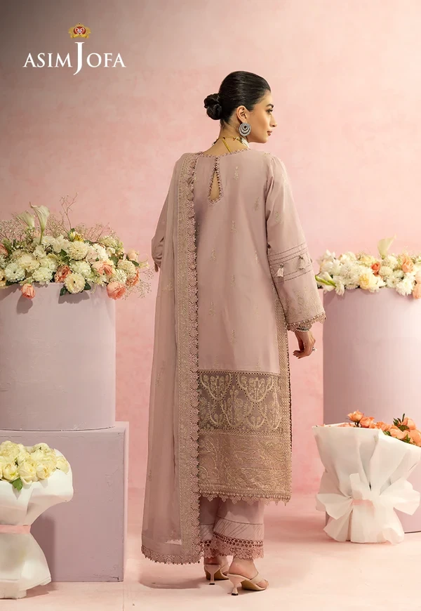 AJULW-11 Embroidered Lawn Unstitched 3 Pcs- SKU: AJULW-11-UNS