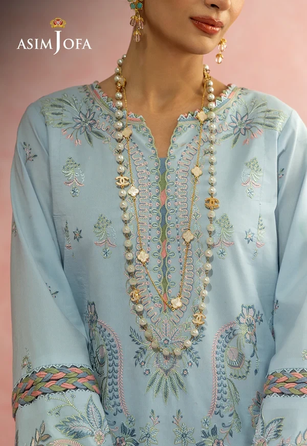AJULW-10 Embroidered Lawn 3 Pcs - SKU: AJULW-10-UNS
