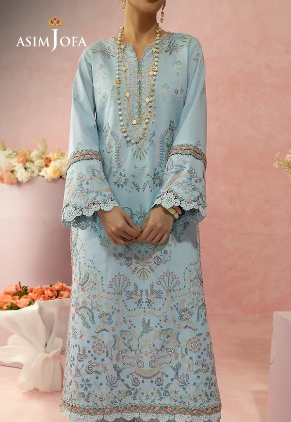 AJULW-10 Embroidered Lawn 3 Pcs - SKU: AJULW-10-UNS
