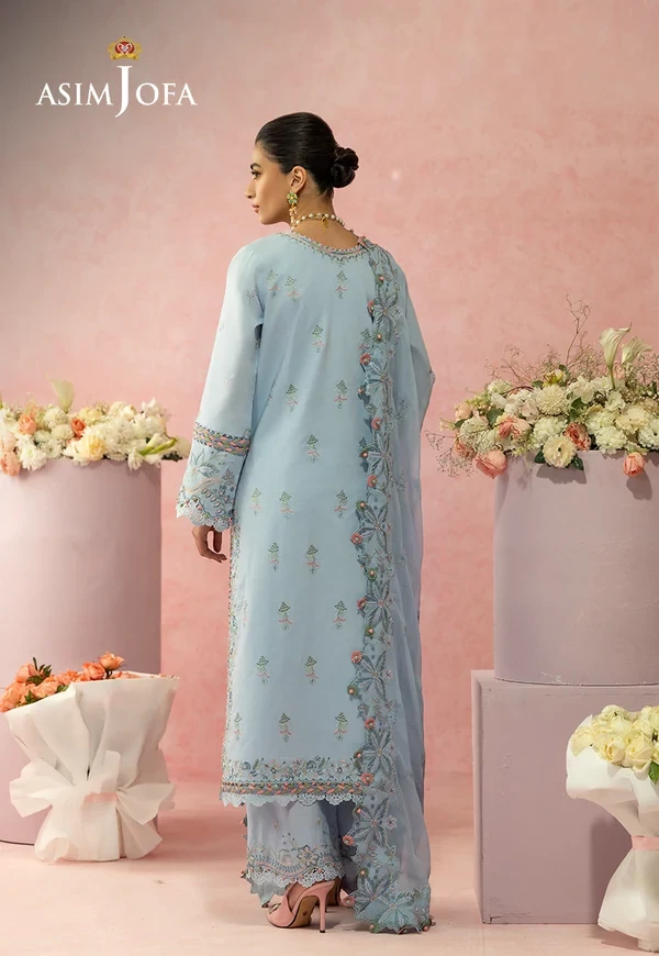 AJULW-10 Embroidered Lawn 3 Pcs - SKU: AJULW-10-UNS