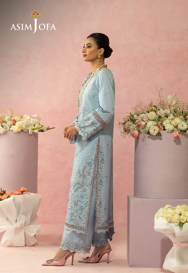 AJULW-10 Embroidered Lawn 3 Pcs - SKU: AJULW-10-UNS