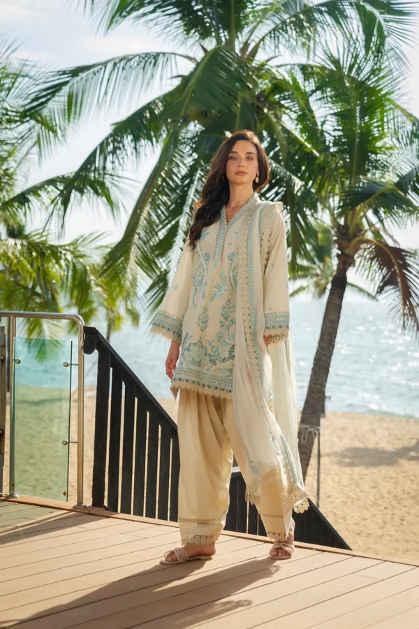 RTS | SHIRT, TROUSER & DUPATTA -  SL-09-26-Off White