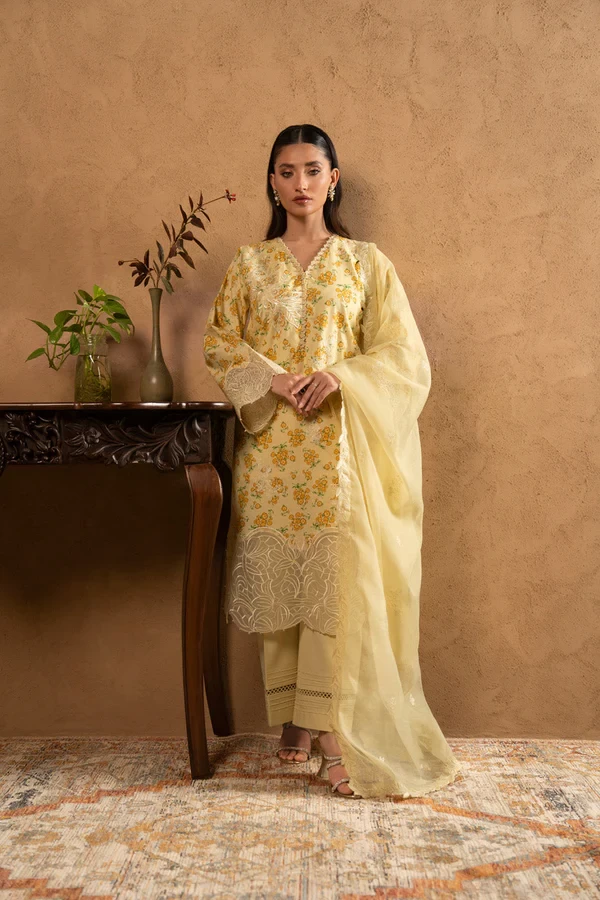 RTS | SHIRT, TROUSER & DUPATTA - SL-13-26-Yellow