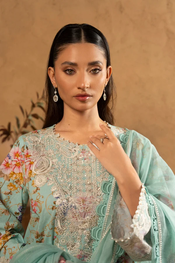 RTS | SHIRT, TROUSER & DUPATTA - SL-14-26-Blue