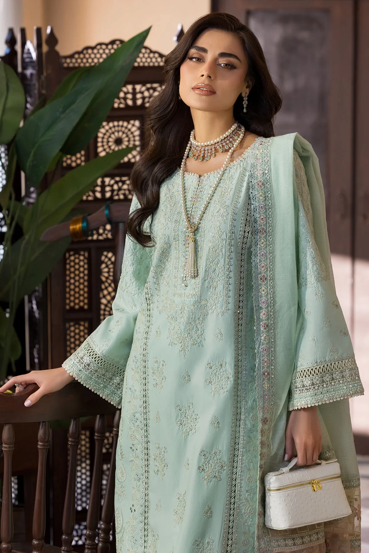 5927-PETALINE EMBROIDERED LAWN - MWU05927-999-PETALINE