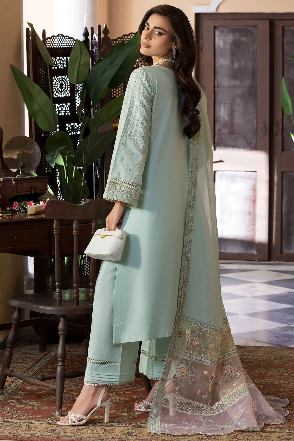 5927-PETALINE EMBROIDERED LAWN - MWU05927-999-PETALINE
