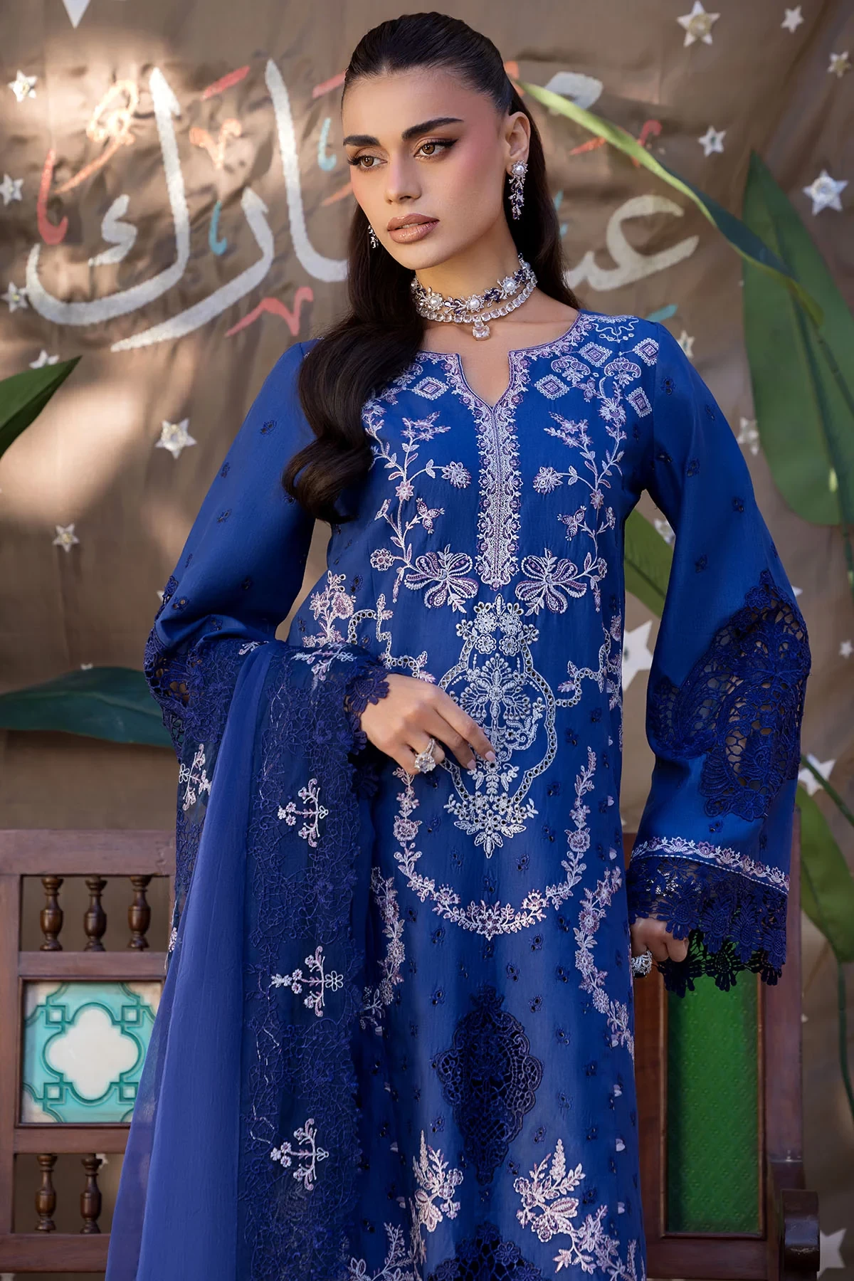 5924-CORALINE EMBROIDERED LAWN - MWU05924-999-CORALINE