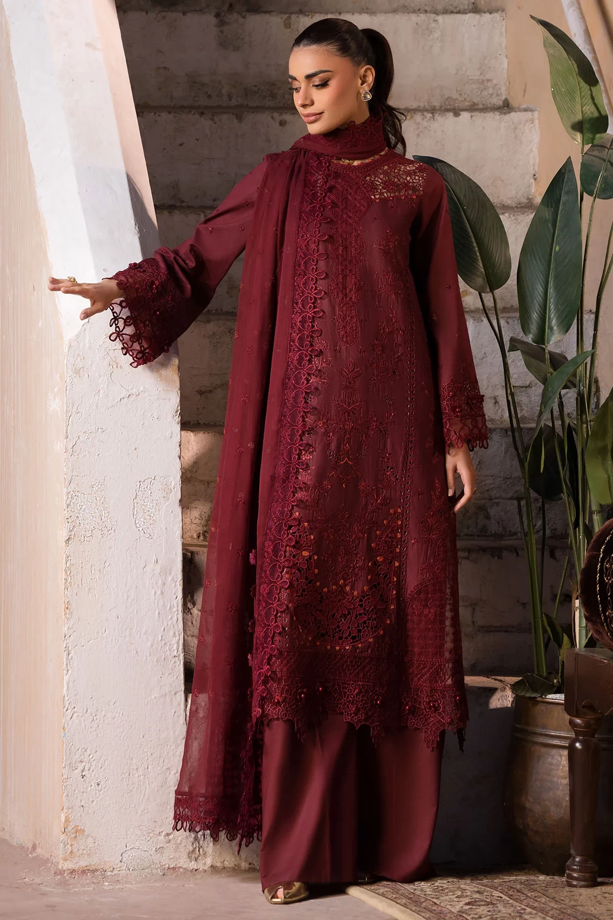 5936-CATALINA EMBROIDERED LAWN - MWU05936-999-CATALINA