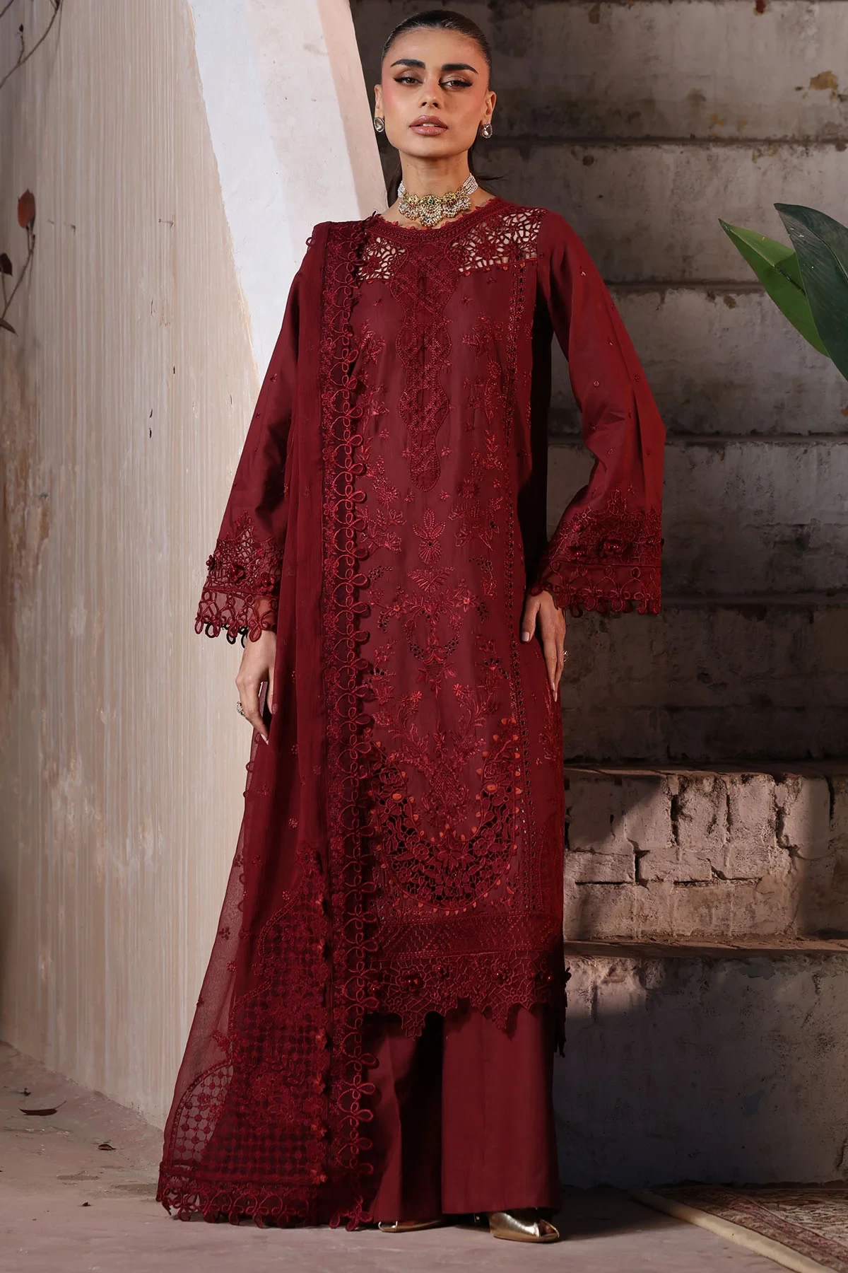 5936-CATALINA EMBROIDERED LAWN - MWU05936-999-CATALINA