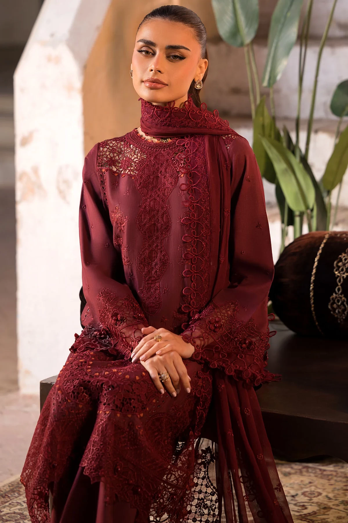 5936-CATALINA EMBROIDERED LAWN - MWU05936-999-CATALINA